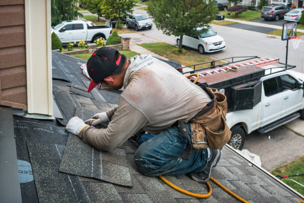 Professional Roof Inspection technician working in Lake Peekskill, NY